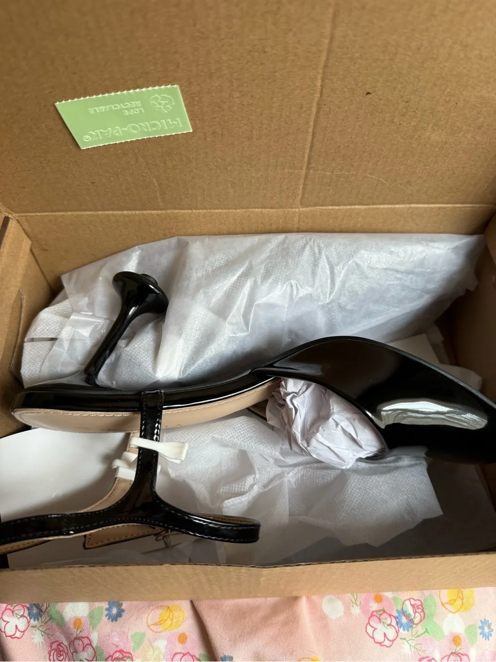NEWBELLA Women’s Black Patent Slingback Heels